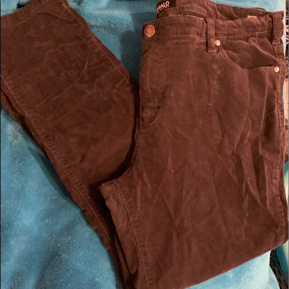 ☔️Buffalo jeans gray corduroy, burgundy denim sz16